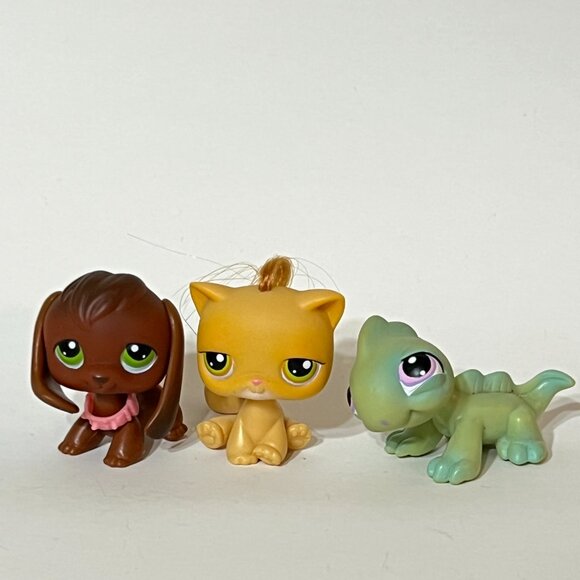 Littlest Pet Shop Bedtime Blast Set | LPS Beagle #77, Shorthair Cat #78, Iguana - Picture 3 of 5